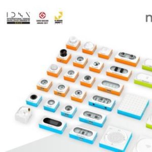 A modular electronic kit with various interchangeable components.