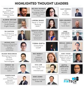 Highlighted thought leaders in financial services and fintech sectors in India and globally.