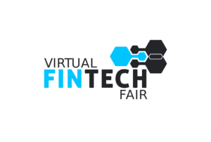Logo for Virtual FinTech Fair featuring modern hexagonal design elements.