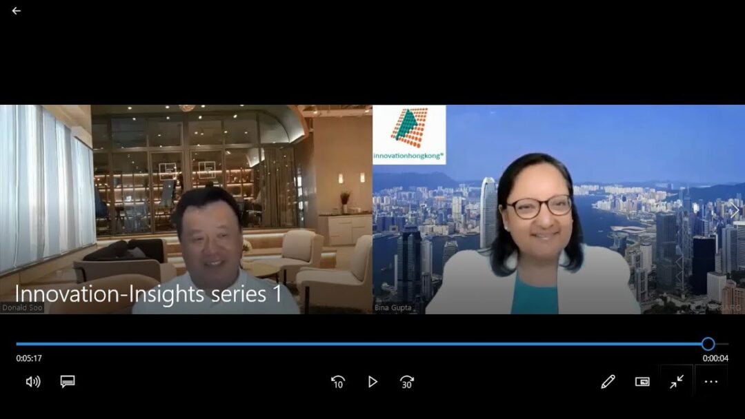Split-screen virtual interview with two professionals
