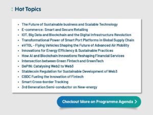A list of hot topics in technology and business for 2024 with a call to action button.
